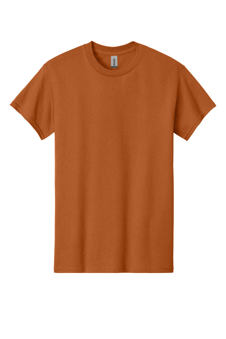 Front View of Texas Orange Gildan - Heavy Cotton 100% Cotton T-Shirt. 5000