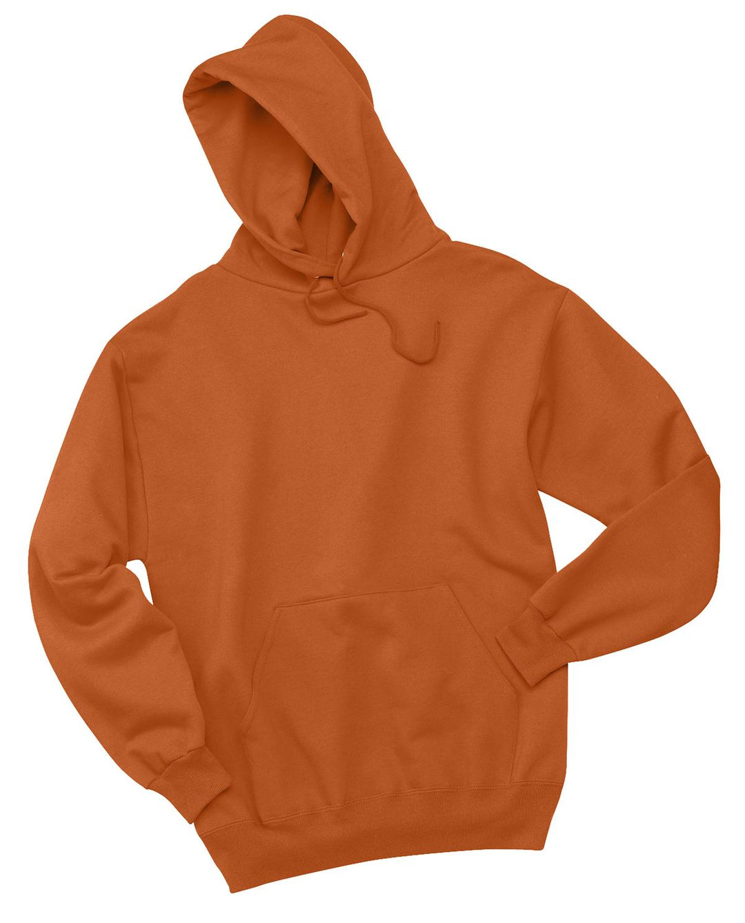 Front View of Texas Orange Jerzees NuBlend Pullover Hooded Sweatshirt. 996M