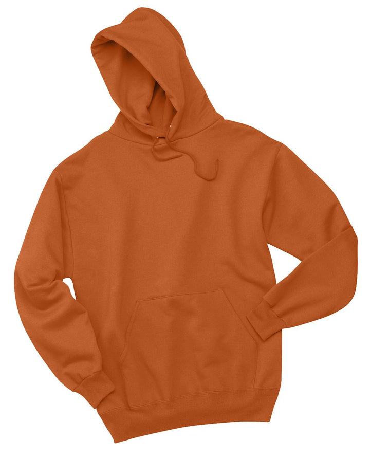 Front View of Texas Orange Jerzees NuBlend Pullover Hooded Sweatshirt. 996M