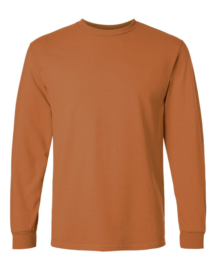 Front View of Texas Orange Ultra Cotton® Long Sleeve T-Shirt - 2400