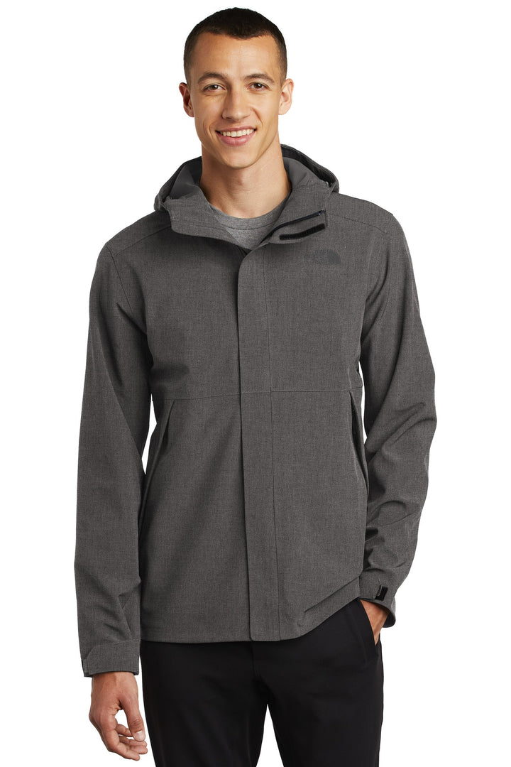 Front View of TNF Dk Grey He The North Face Apex DryVent Jacket NF0A47FI