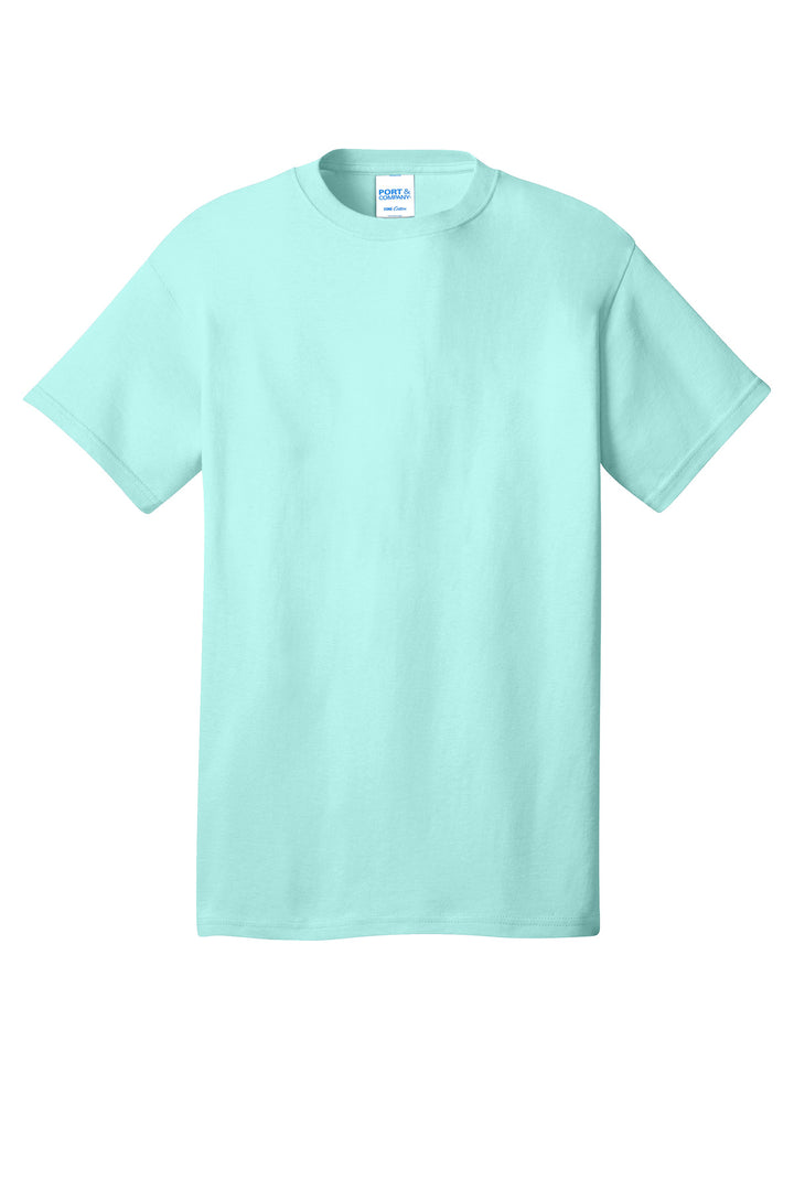 Front View of TrCeladon Port & Company - Core Cotton Tee. PC54