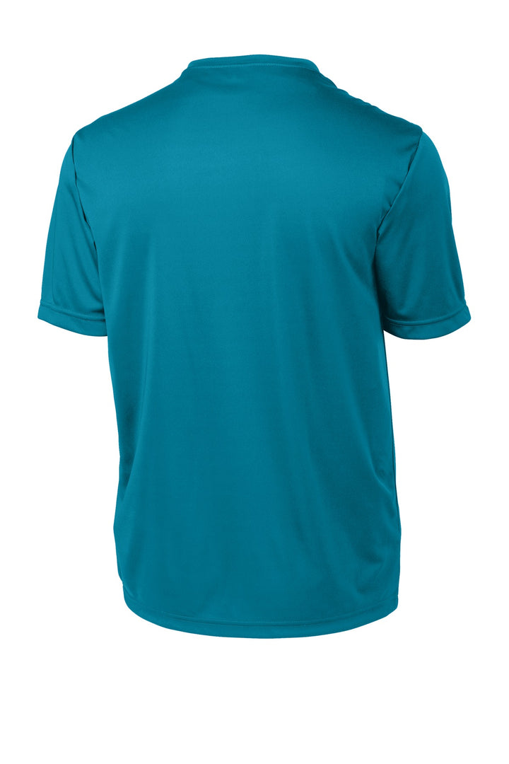 Front View of Tropic Blue Sport-Tek PosiCharge Competitor Tee. ST350
