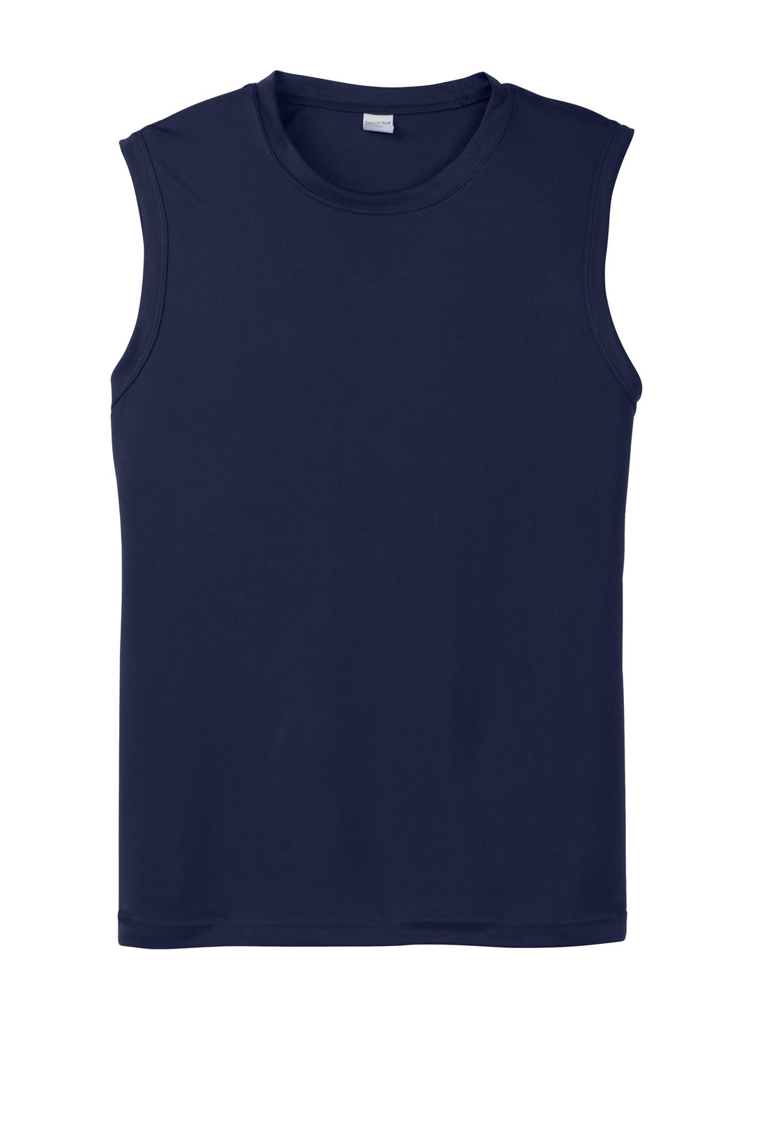Front View of True Navy Sport-Tek Sleeveless PosiCharge Competitor Tee. ST352