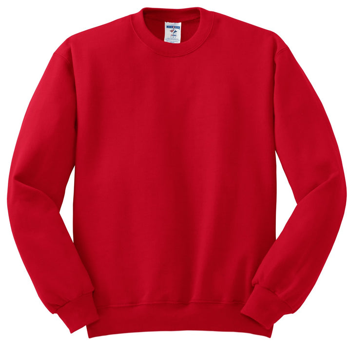 Front View of True Red Jerzees - NuBlend Crewneck Sweatshirt. 562M