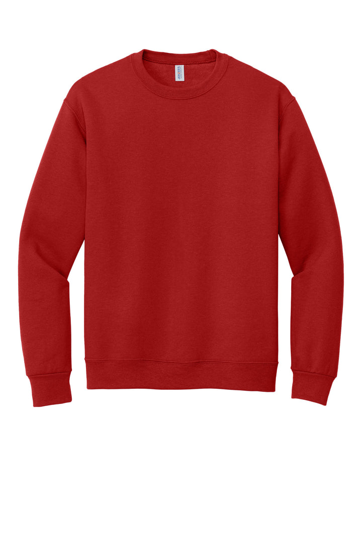 Front View of True Red Jerzees Super Sweats NuBlend - Crewneck Sweatshirt. 4662M