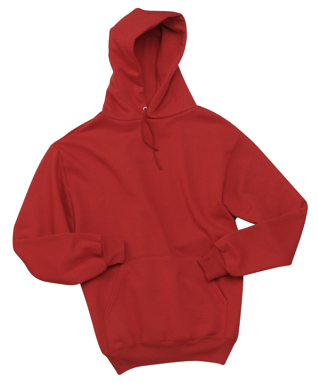 Front View of True Red Jerzees Super Sweats NuBlend - Pullover Hooded Sweatshirt. 4997M