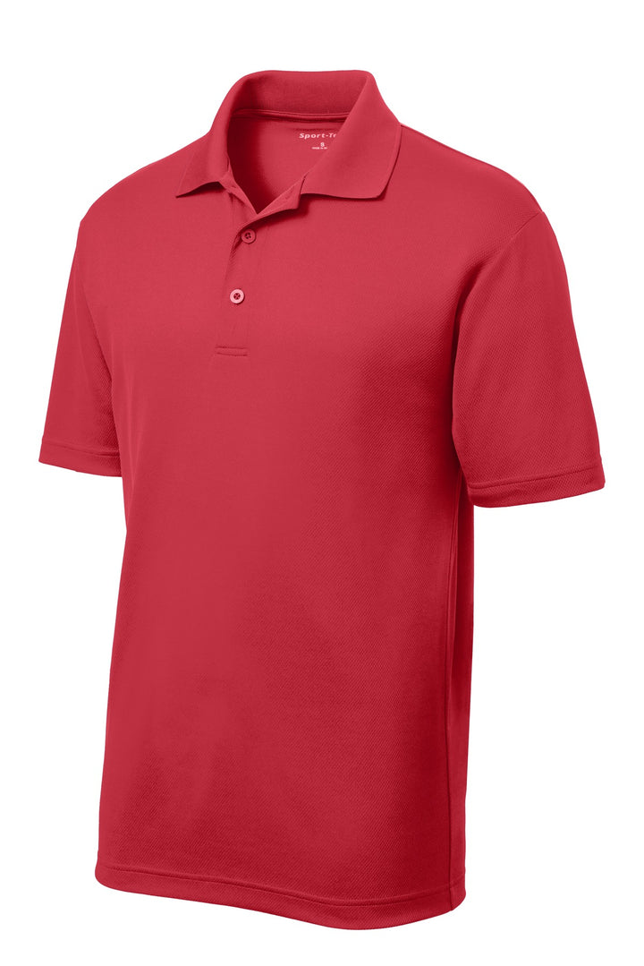 Front View of True Red Sport-Tek PosiCharge RacerMesh Polo. ST640