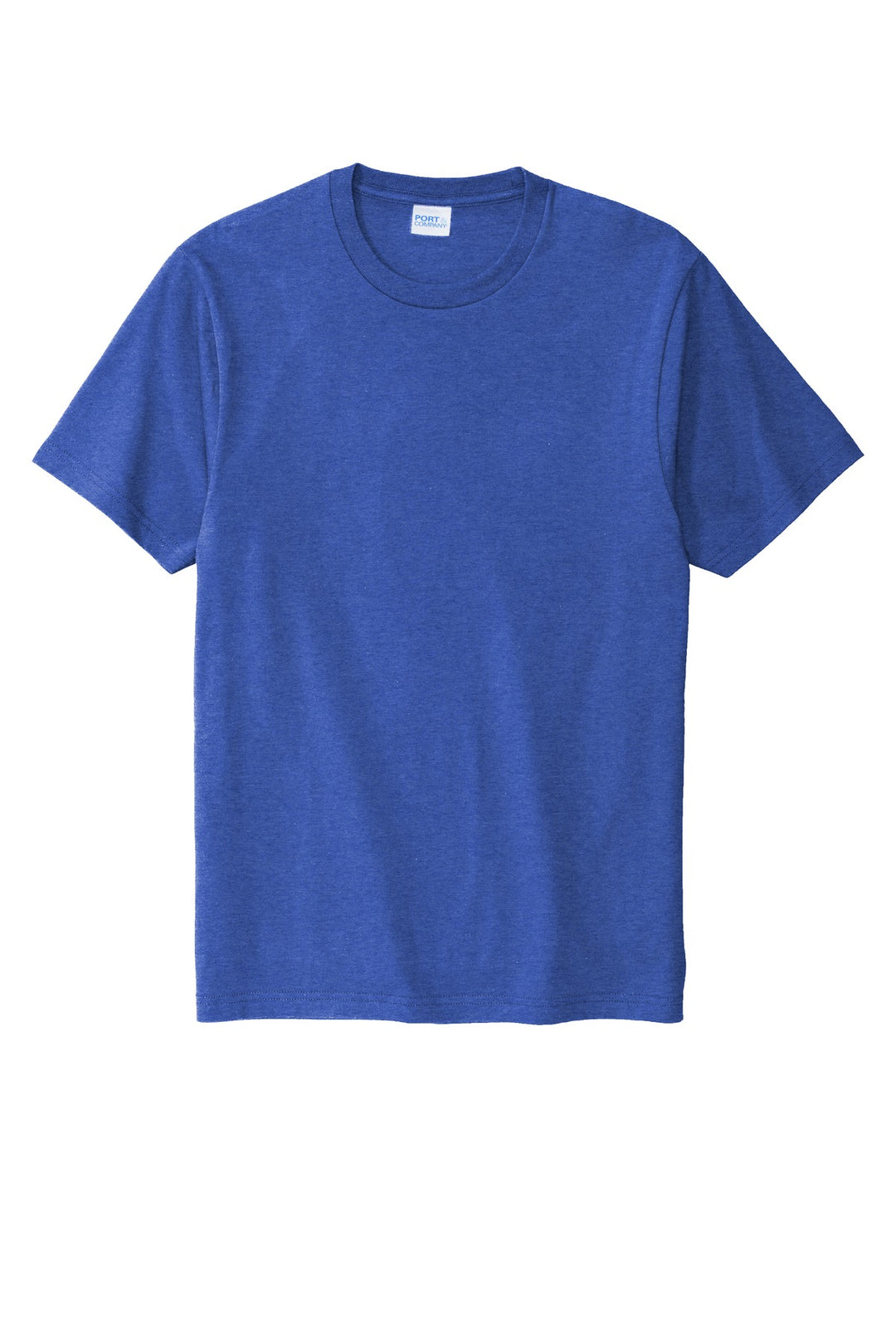 Front View of True Royal Hth Port & Company Bouncer Tee PC600
