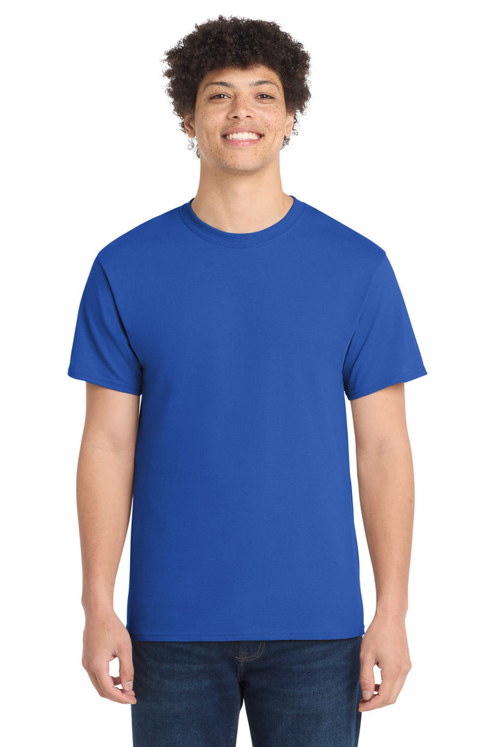 Front View of True Royal Port & Company - Core Cotton Tee. PC54