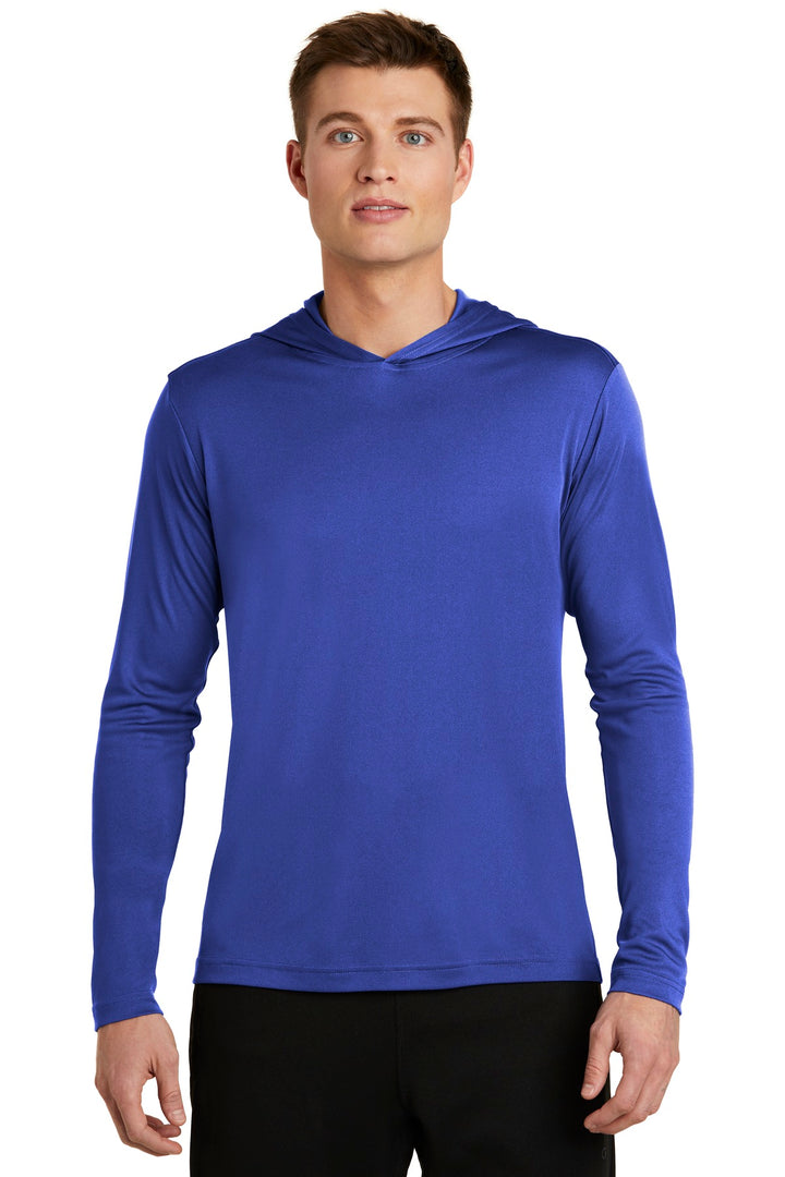 Front View of True Royal Sport-Tek PosiCharge Competitor Hooded Pullover. ST358