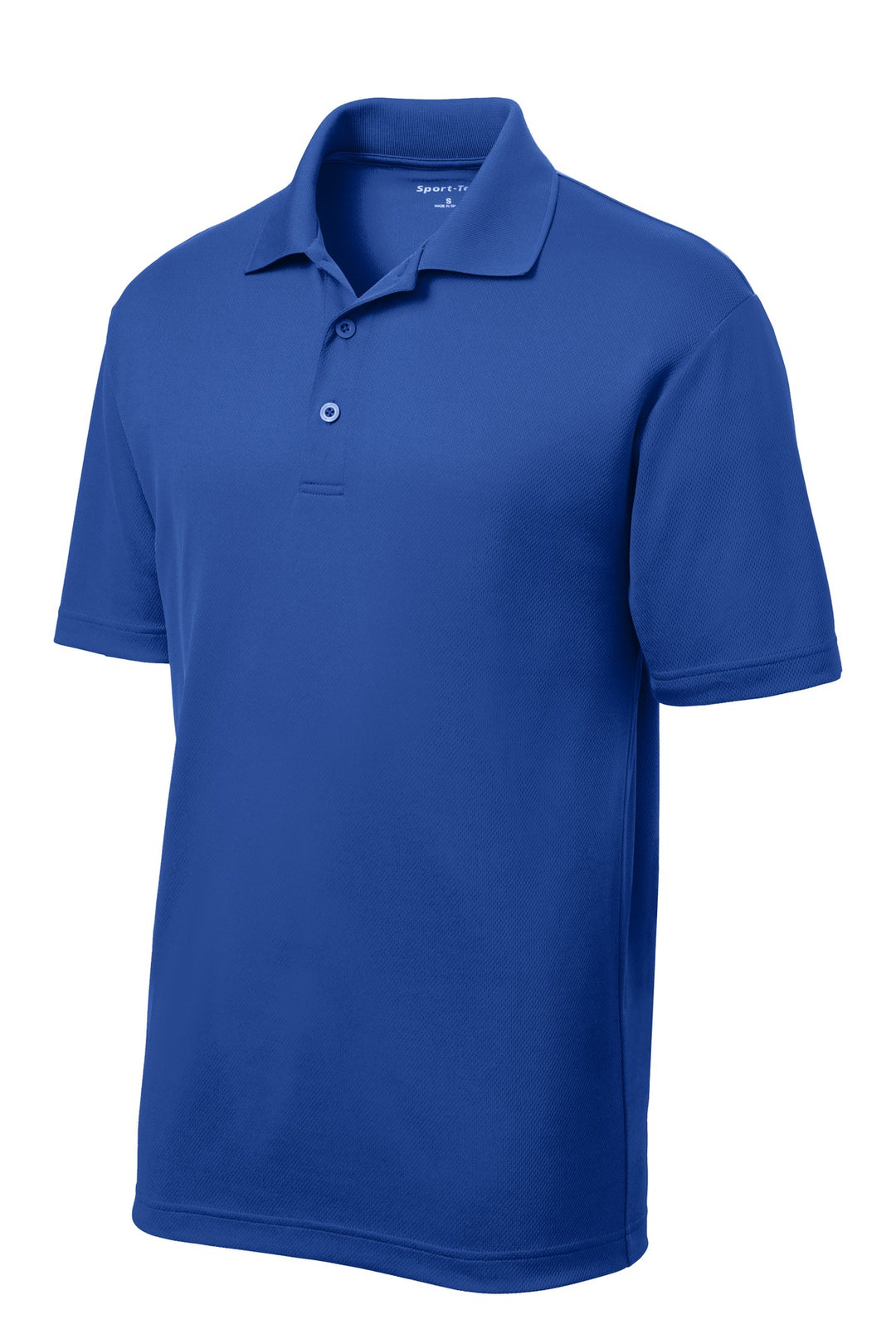 Front View of True Royal Sport-Tek PosiCharge RacerMesh Polo. ST640