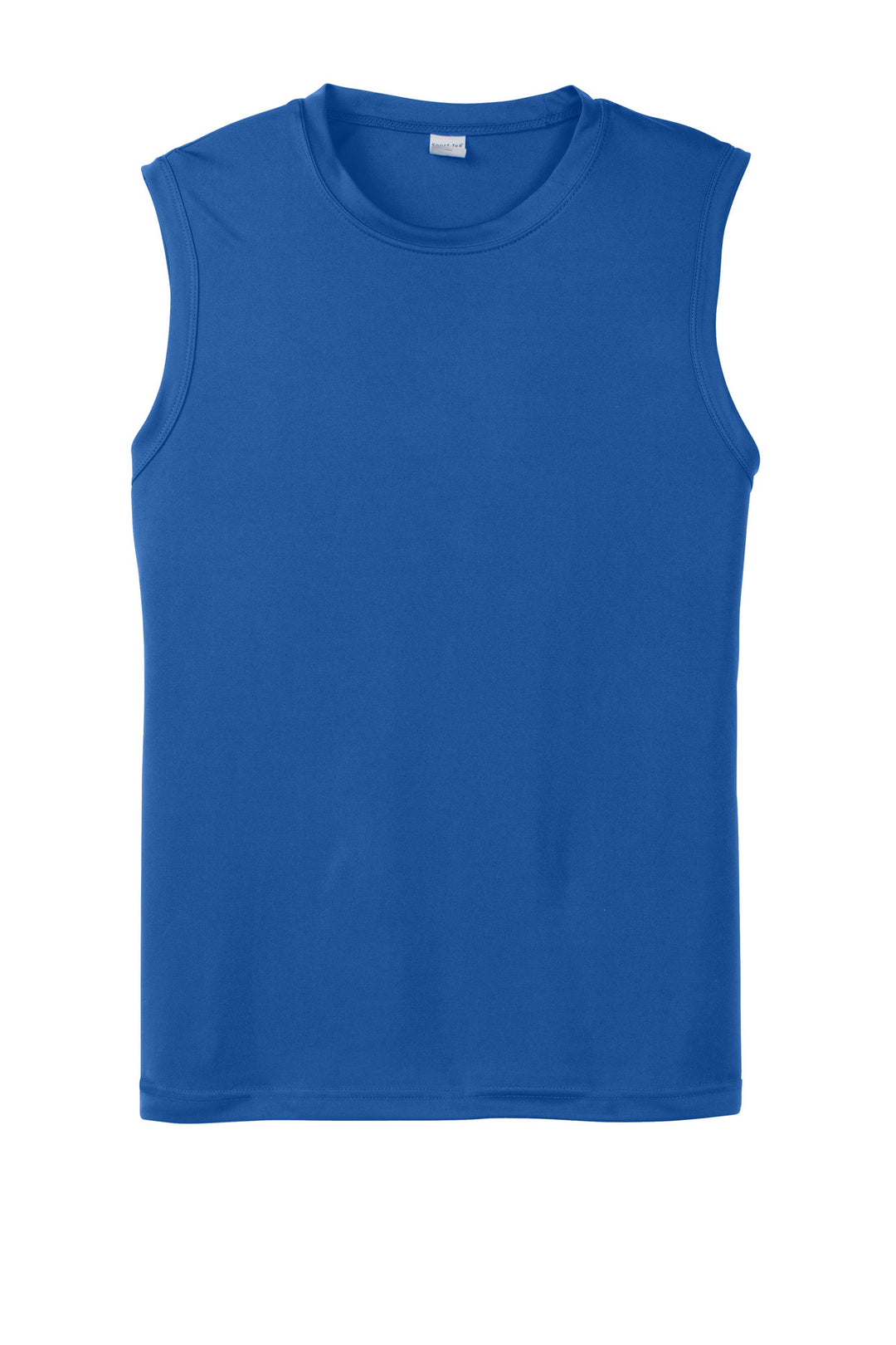 Front View of True Royal Sport-Tek Sleeveless PosiCharge Competitor Tee. ST352