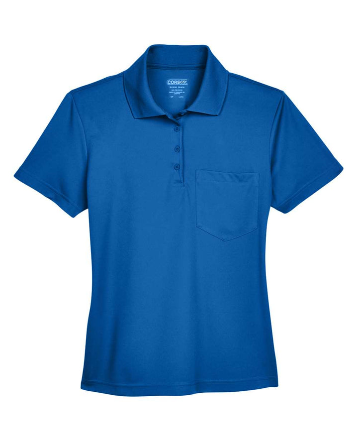 Front View of True Royal Women's Origin Performance Piqué Polo with Pocket - 78181P