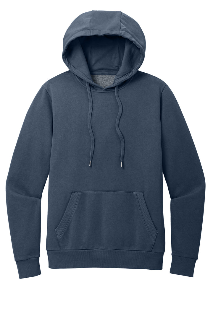 Front View of TrueNavy District Wash Fleece Hoodie DT2200