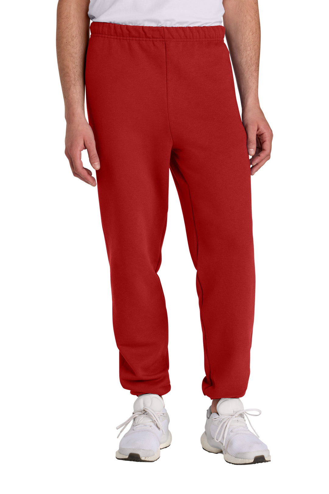 Front View of TrueRed Jerzees - NuBlend Sweatpant. 973M