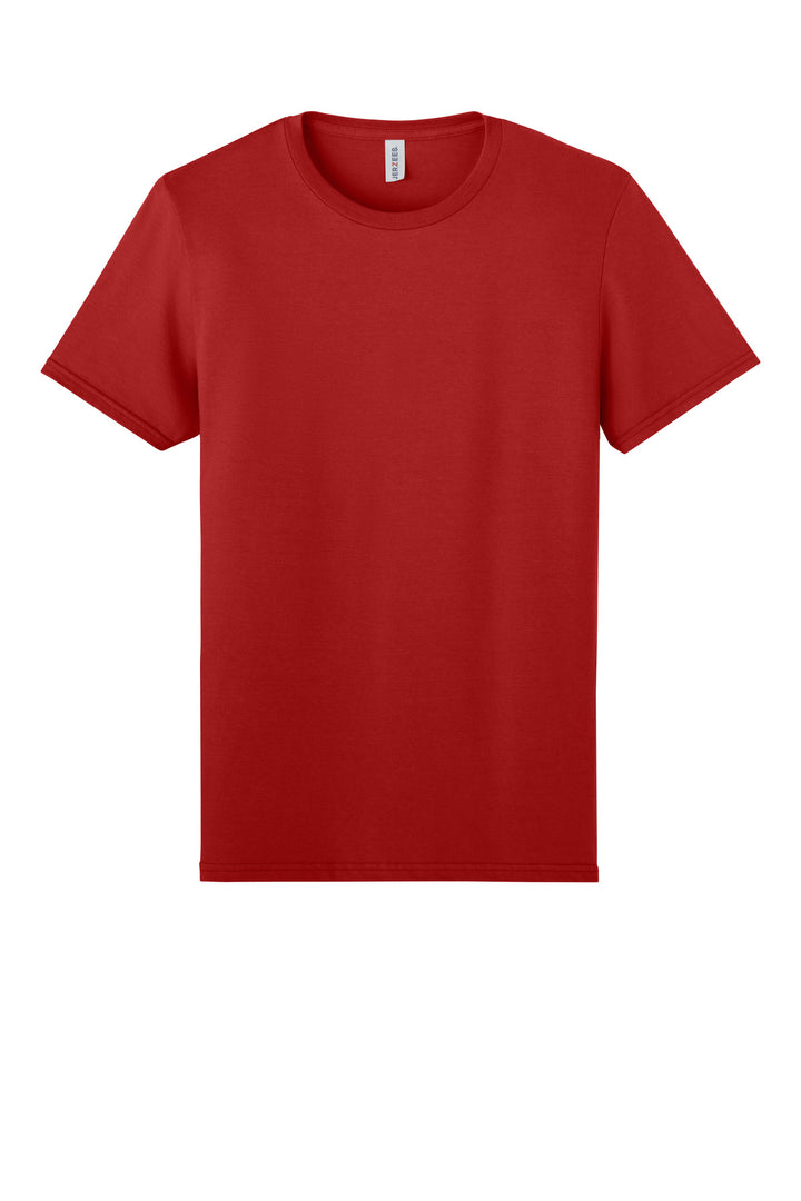 Front View of TrueRed Jerzees Unisex Premium Combed Ring Spun Cotton Tee 570M
