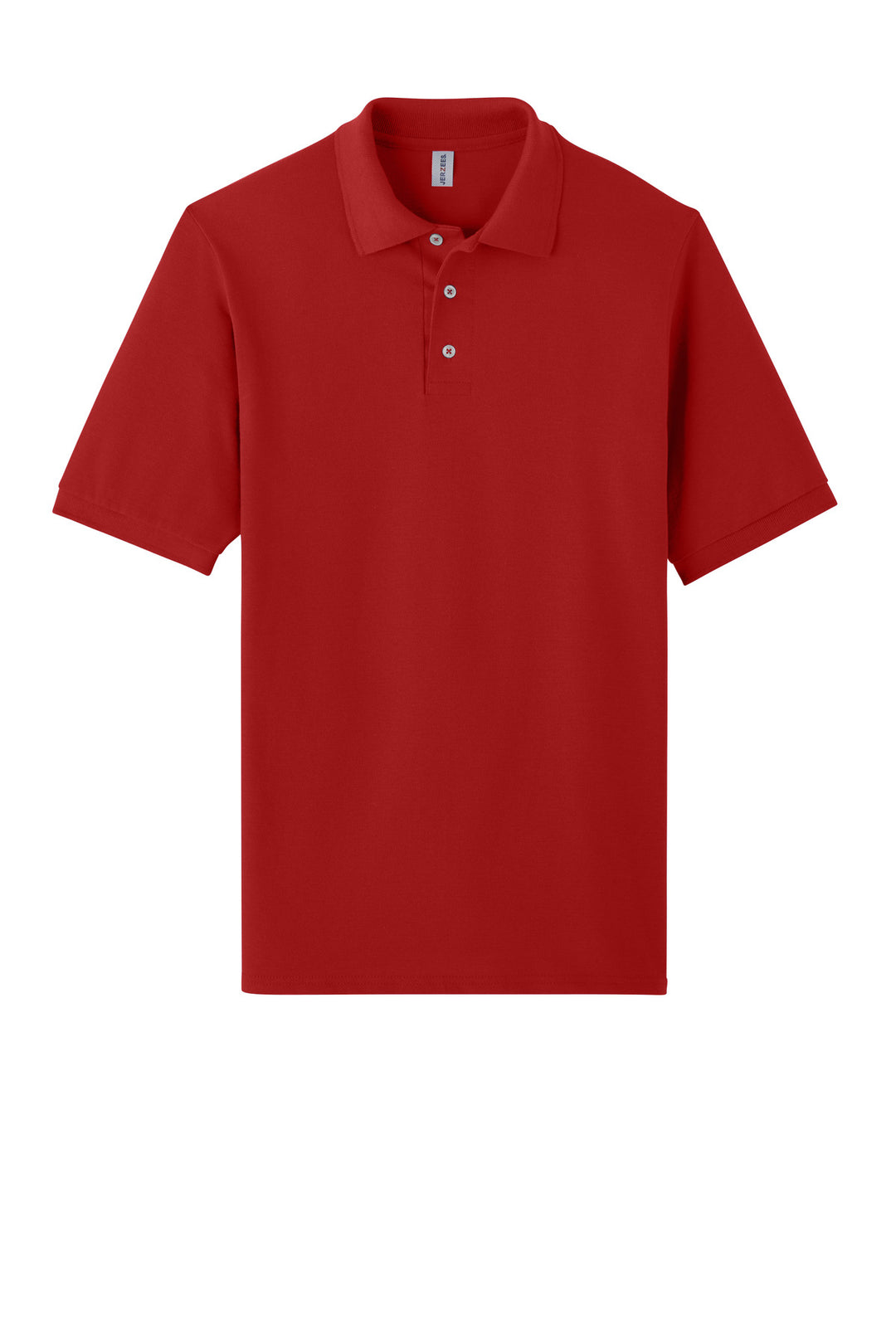 Front View of TrueRed Jerzees Unisex Premium Ring Spun Cotton Pique Sport Shirt 443M