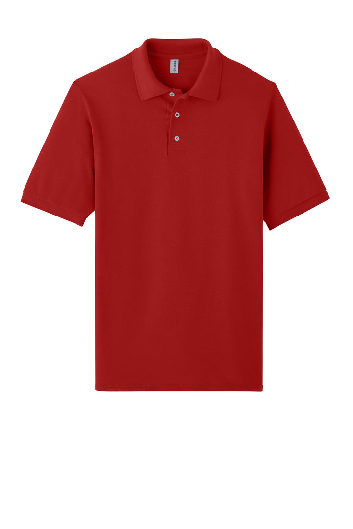 Front View of TrueRed Jerzees Unisex Premium Ring Spun Cotton Pique Sport Shirt 443M