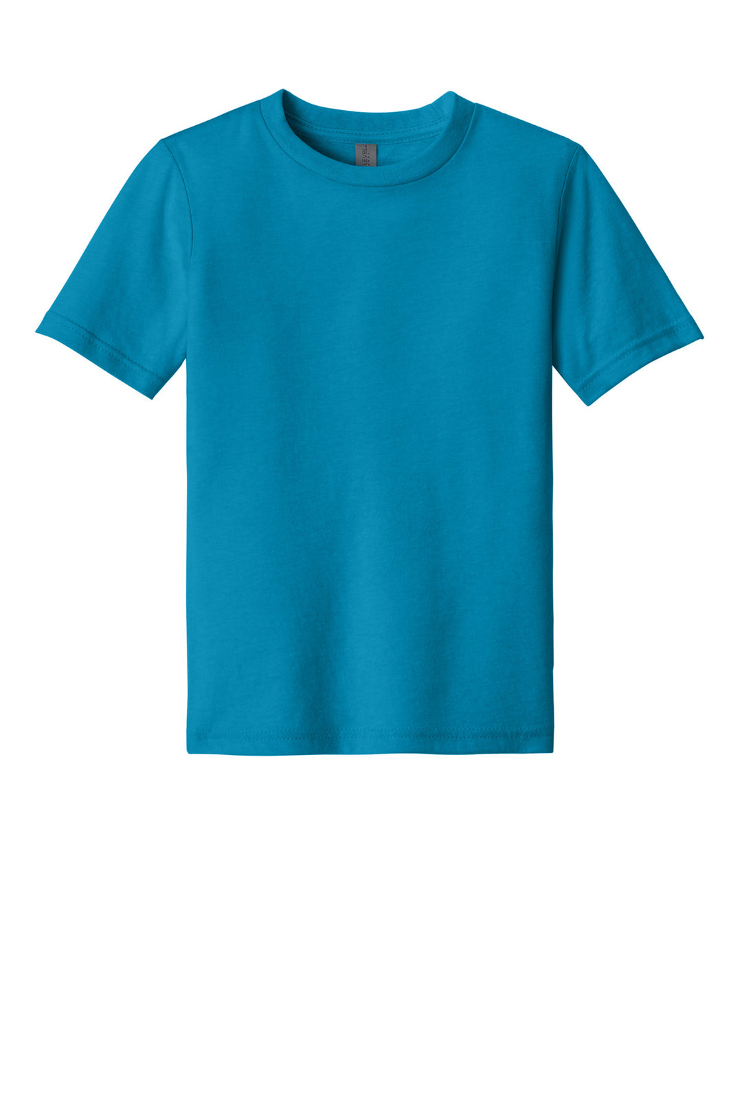 Front View of Turquoise Next Level Apparel Youth CVC Tee NL3312