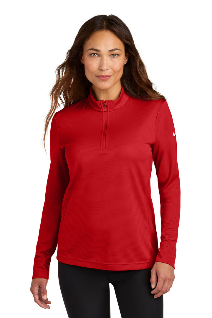 Front View of UniRed Nike Women's Essential 1/2-Zip Cover-Up NKHM7969