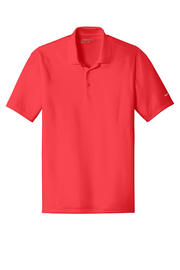 Front View of University Red Nike Dri-FIT Classic Fit Players Polo with Flat Knit Collar. 838956