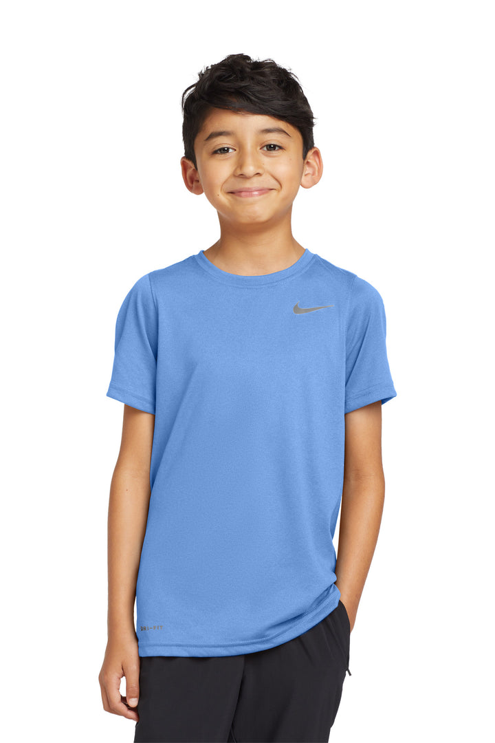 Front View of Valor Blue Nike Youth Legend Tee 840178