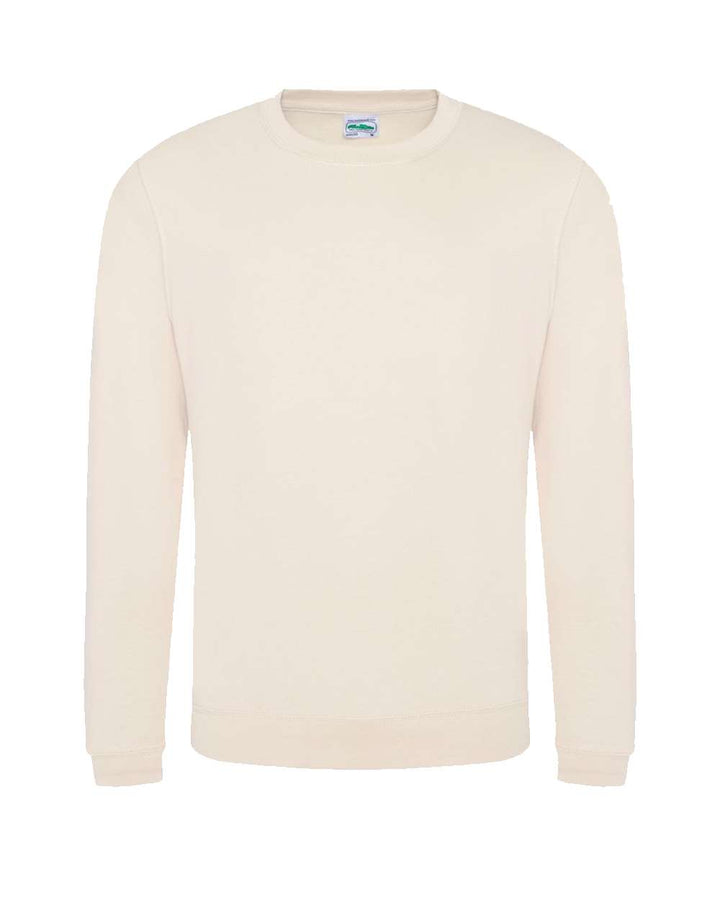 Front View of Vanilla Milkshake College Crewneck Sweatshirt - JHA030