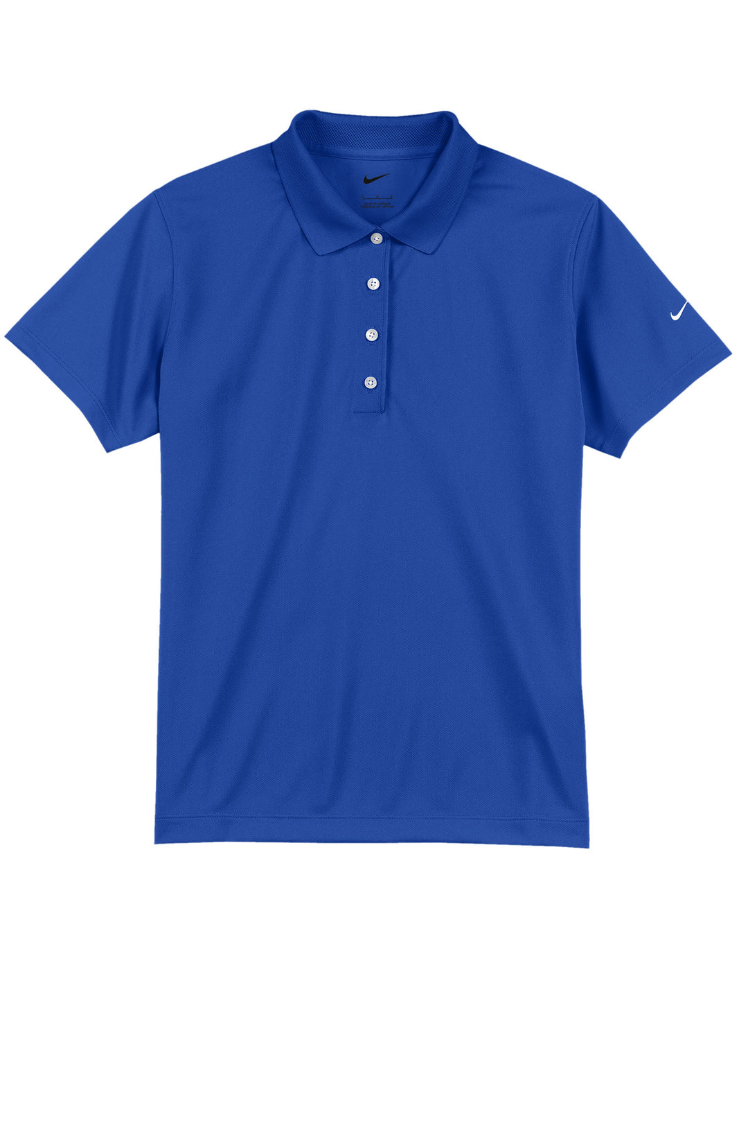 Front View of Varsity Royal Nike Women's Tech Basic Dri-FIT Polo. 203697
