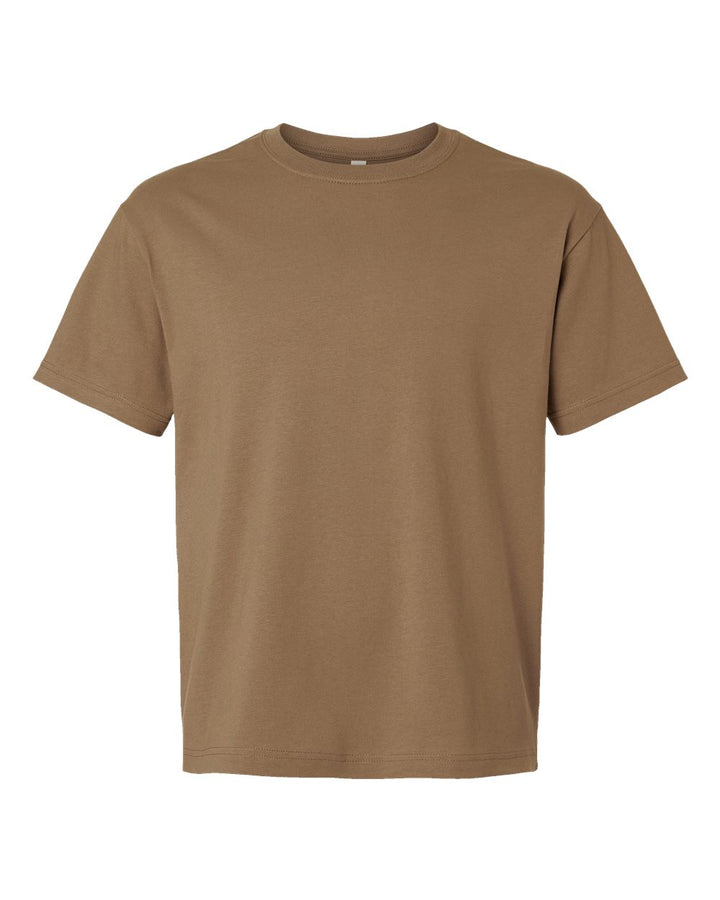 Front View of Vintage Brown 6 oz. Heavyweight Tee - 3010
