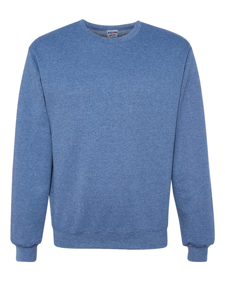 Front View of Vintage Heather Blue NuBlend® Crewneck Sweatshirt - 562MR