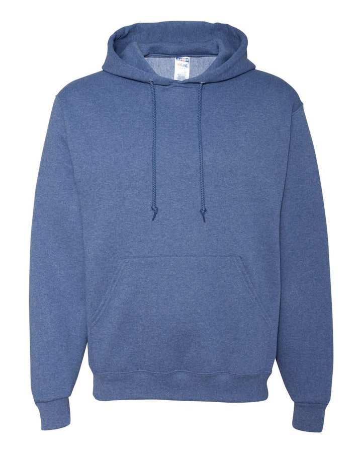 Front View of Vintage Heather Blue NuBlend® Hooded Sweatshirt - 996MR