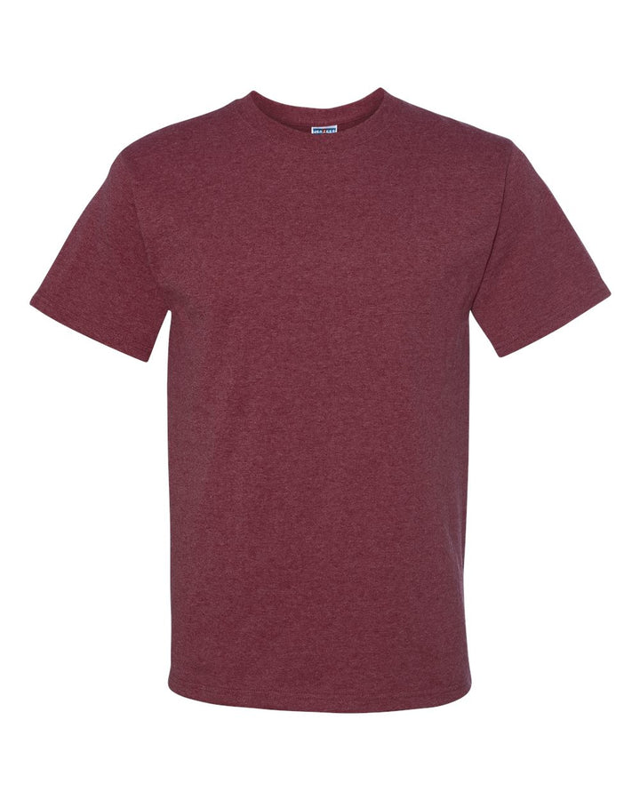 Front View of Vintage Heather Maroon Dri-Power® 50/50 T-Shirt - 29MR
