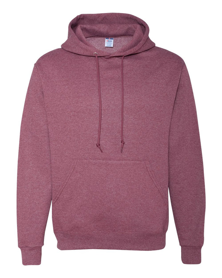 Front View of Vintage Heather Maroon NuBlend® Hooded Sweatshirt - 996MR