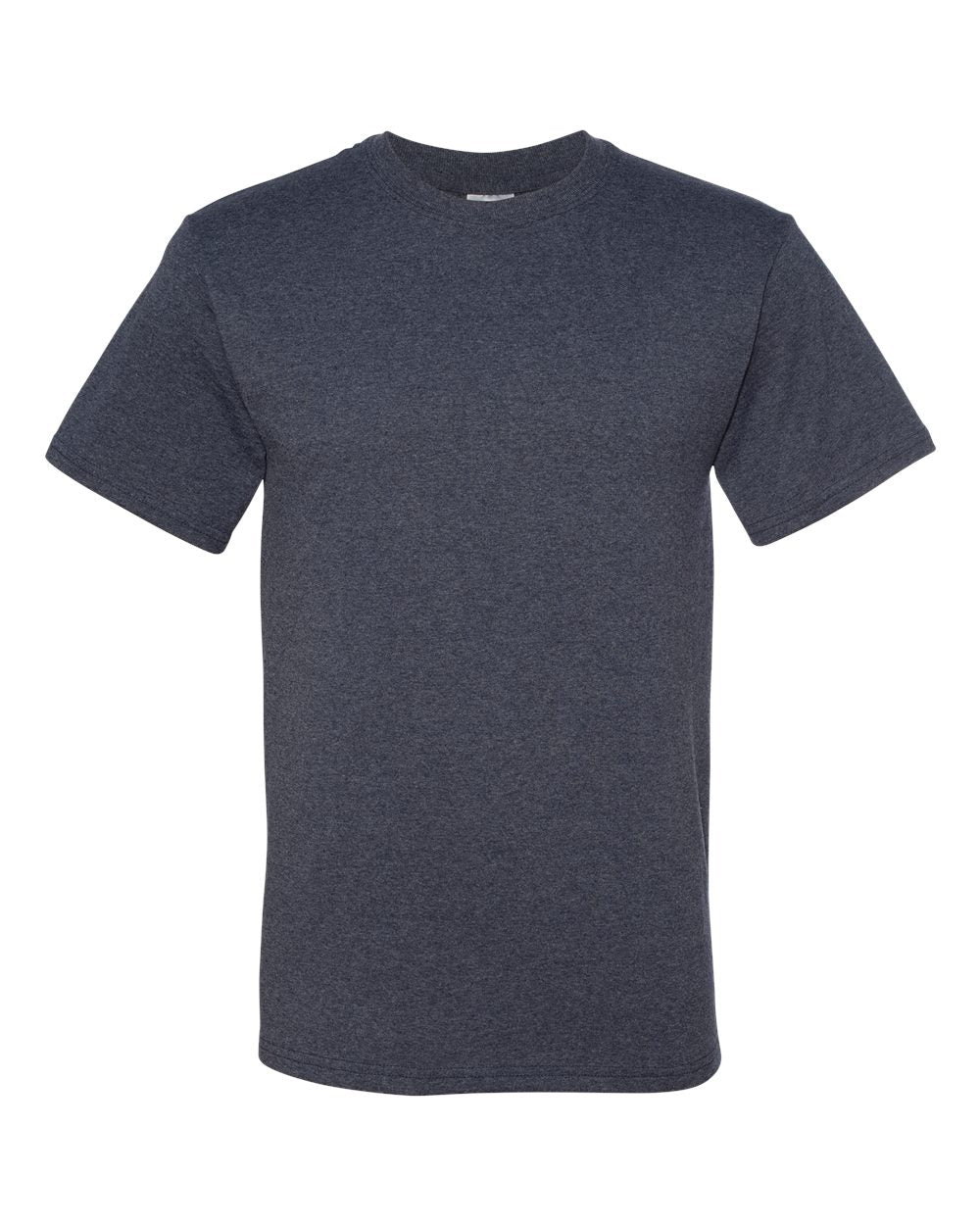 Front View of Vintage Heather Navy Dri-Power® 50/50 T-Shirt - 29MR