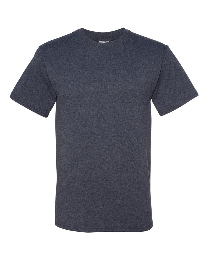 Front View of Vintage Heather Navy Dri-Power® 50/50 T-Shirt - 29MR