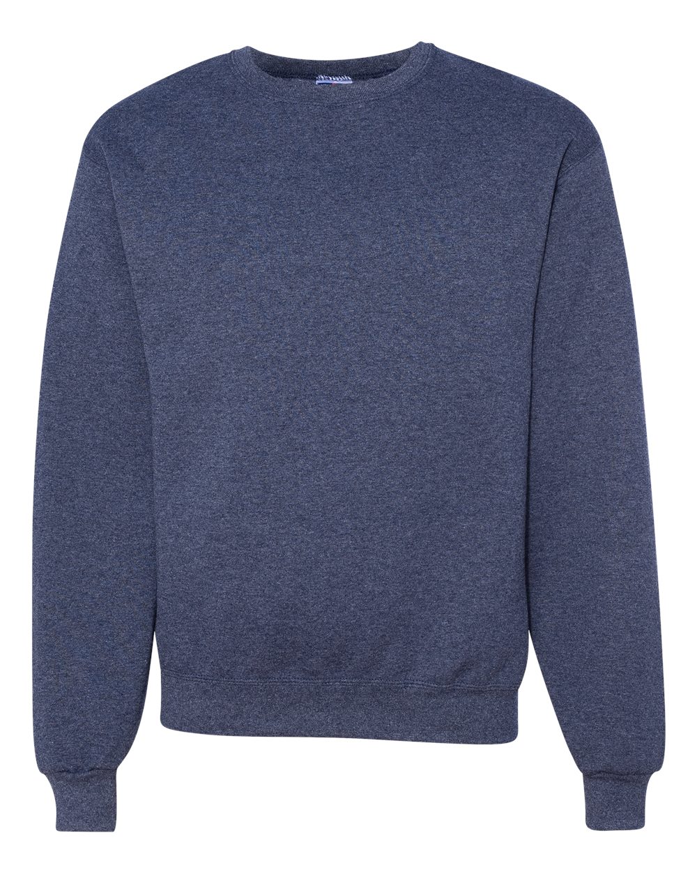 Front View of Vintage Heather Navy NuBlend® Crewneck Sweatshirt - 562MR
