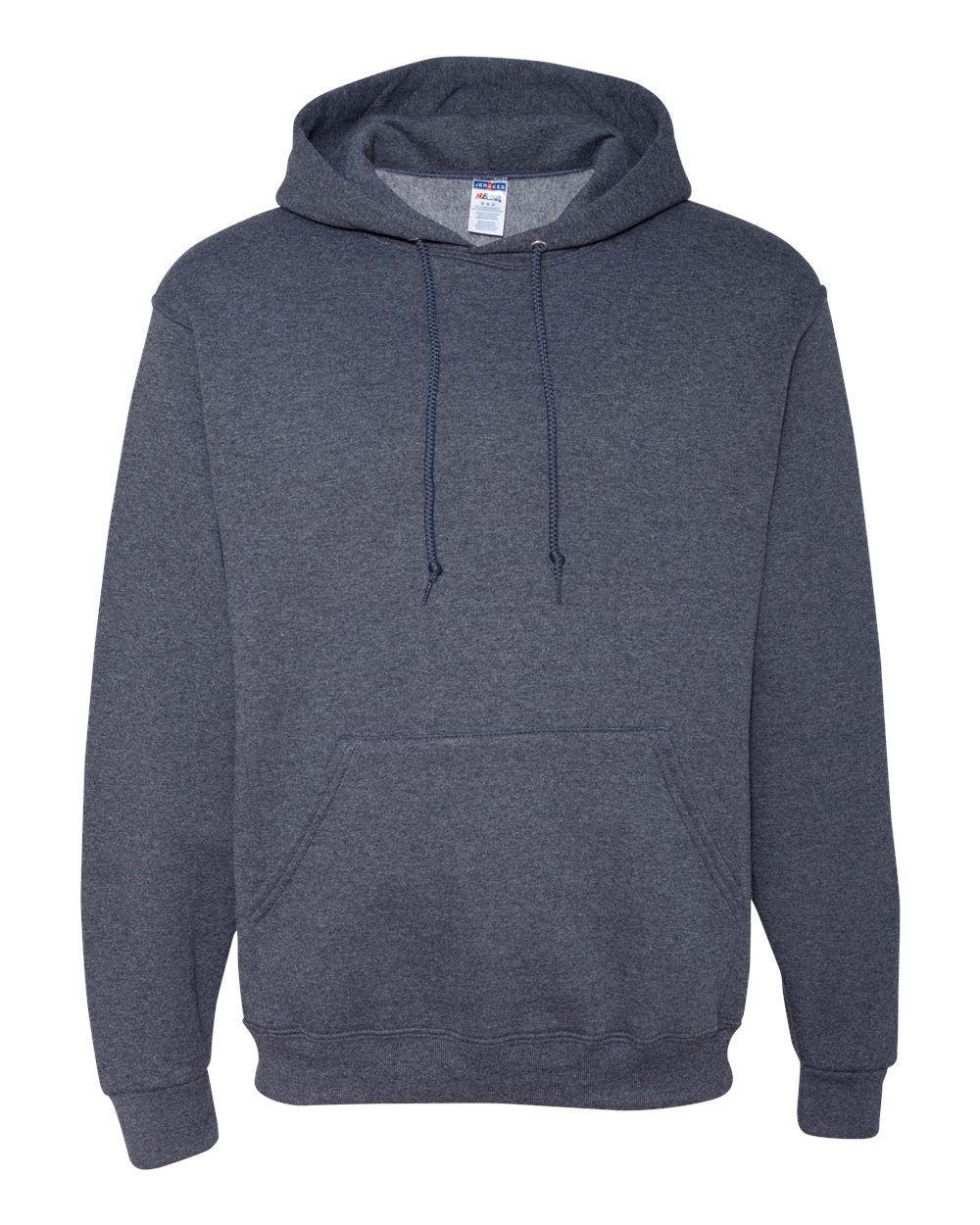 Front View of Vintage Heather Navy NuBlend® Hooded Sweatshirt - 996MR