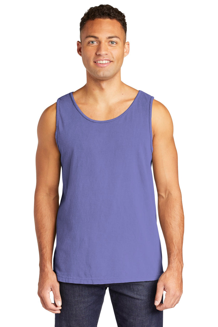 Front View of Violet COMFORT COLORS Heavyweight Ring Spun Tank Top. 9360
