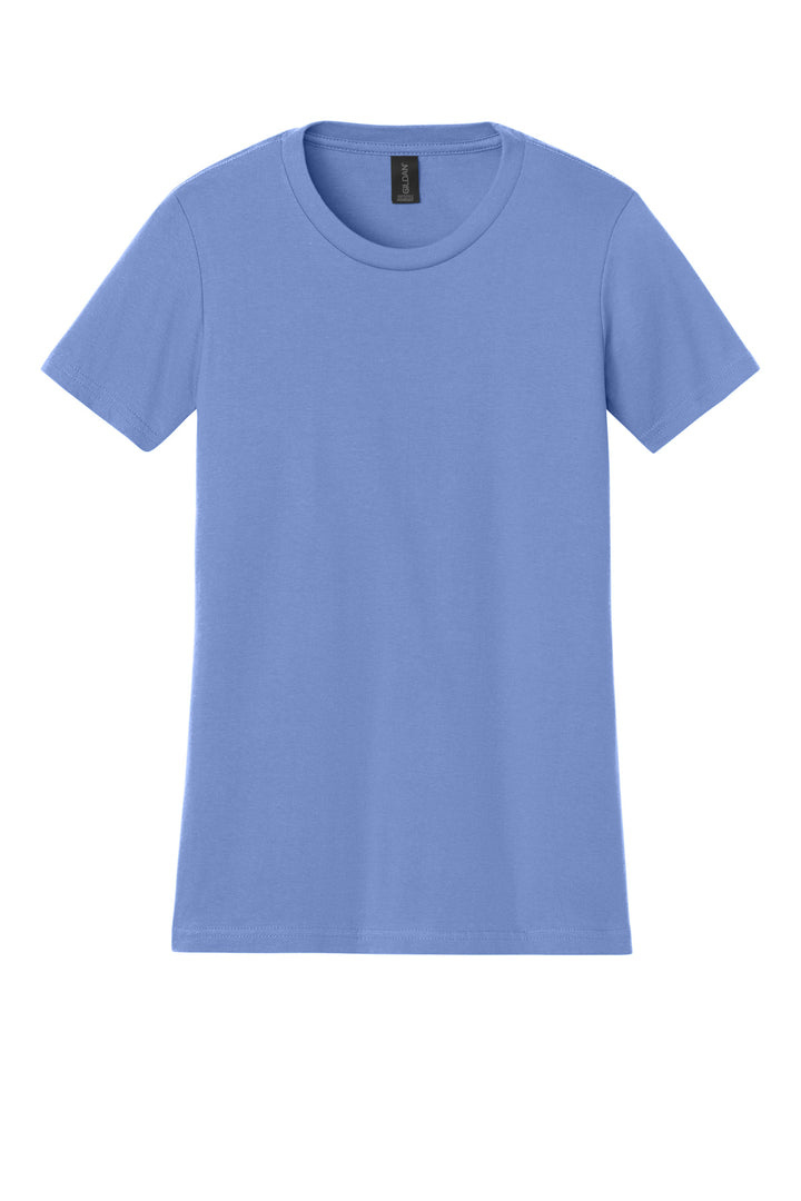 Front View of Violet Gildan Women's Softstyle Midweight Tee 65000L