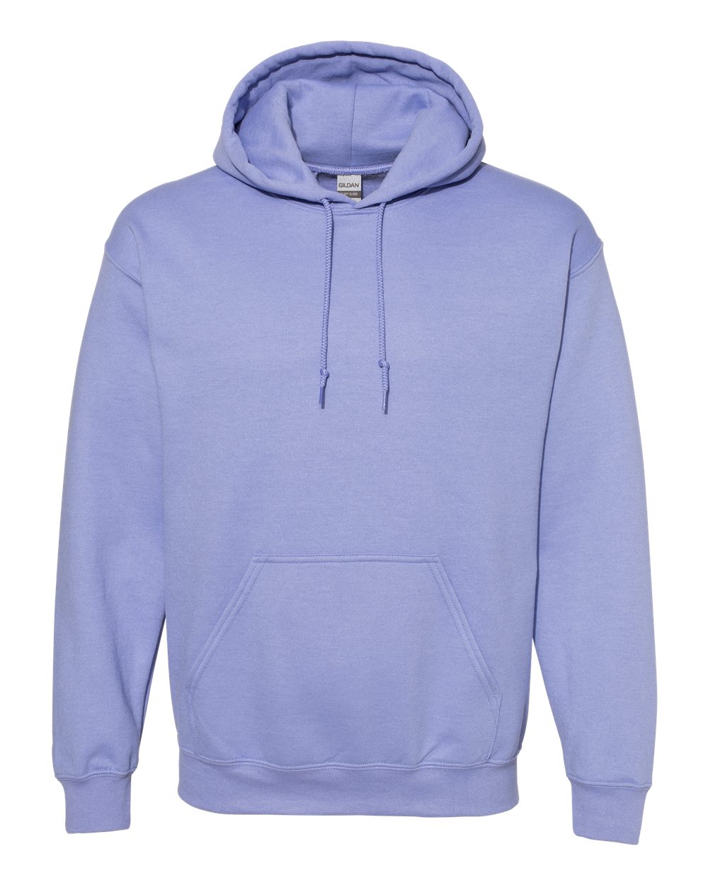 Front View of Violet Heavy Blend™ Hooded Sweatshirt - 18500