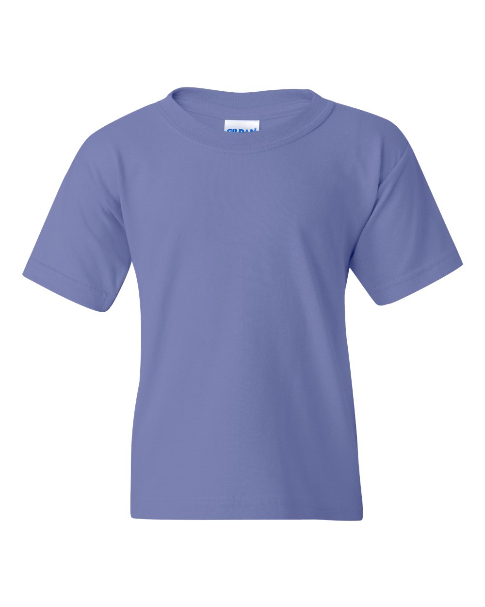 Front View of Violet Heavy Cotton™ Youth T-Shirt - 5000B