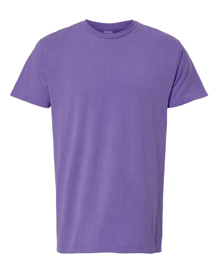 Front View of Violet Vintage Garment-Dyed T-Shirt - 6500M