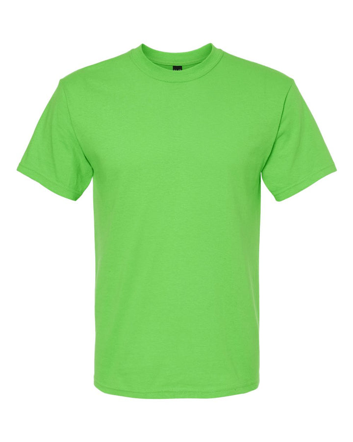 Front View of Vivid Lime Gold Soft Touch T-Shirt - 4800