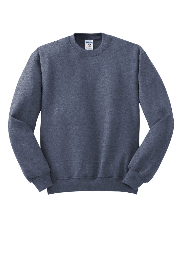 Front View of VtgHtrNavy Jerzees - NuBlend Crewneck Sweatshirt. 562M