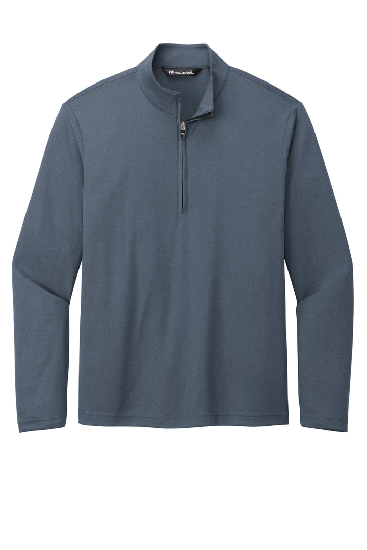Front View of VtgIdg/Blk TravisMathew Coto Performance 1/4-Zip TM1MY397