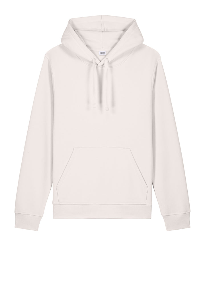 Front View of VtgWhite Stanley/Stella Unisex Drummer 2.0 Hooded Sweatshirt SXU009