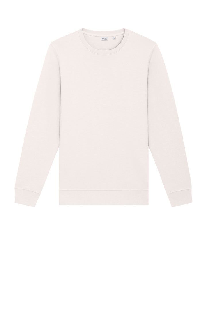 Front View of VtgWhite Stanley/Stella Unisex Roller Crewneck Sweatshirt SXU010