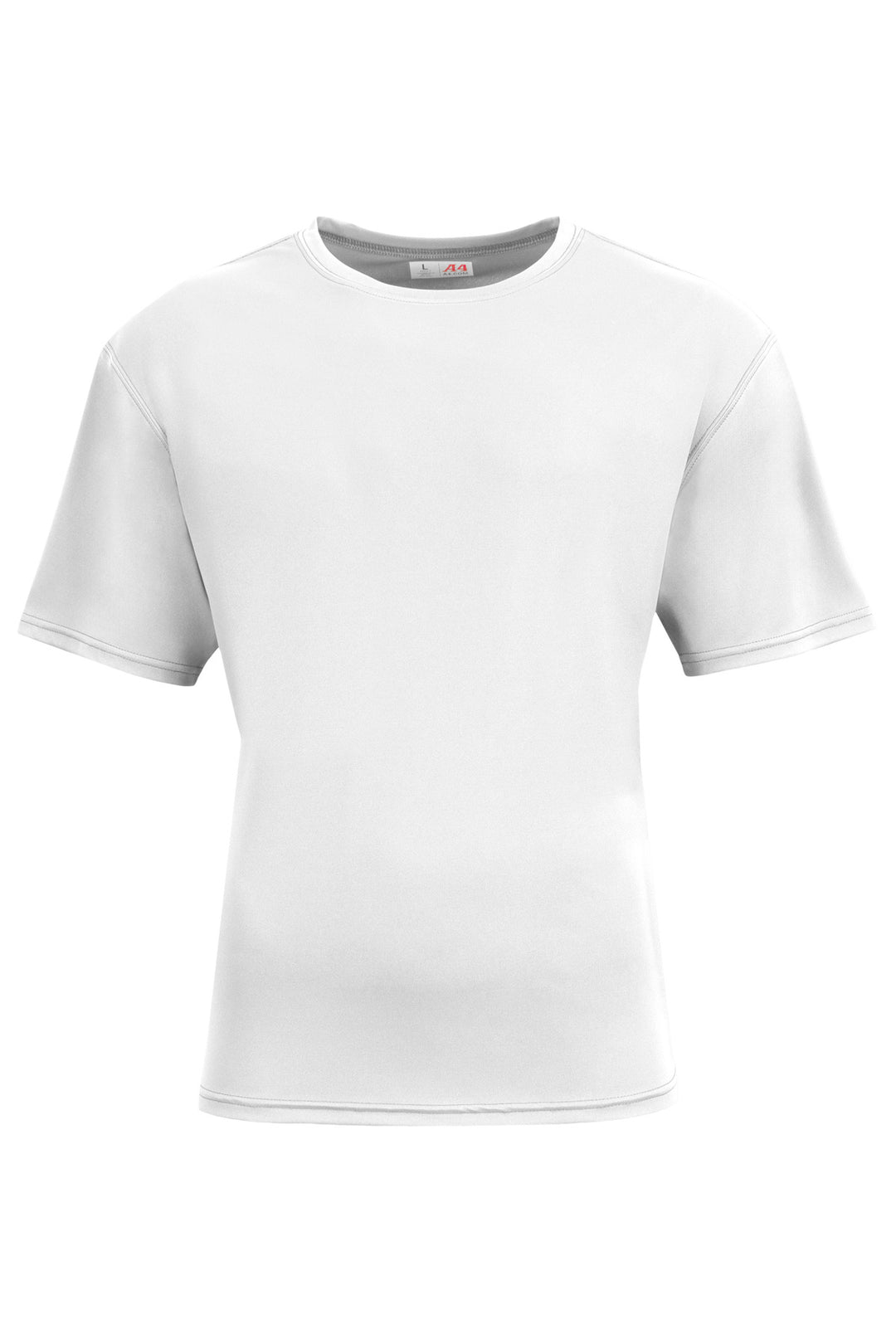 Front View of White A4 AirFlex Short Sleeve Tee A4N3531