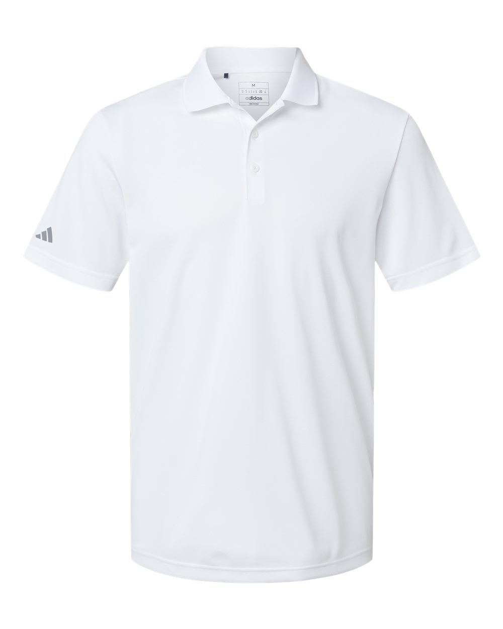 Front View of White Basic Sport Polo - A430